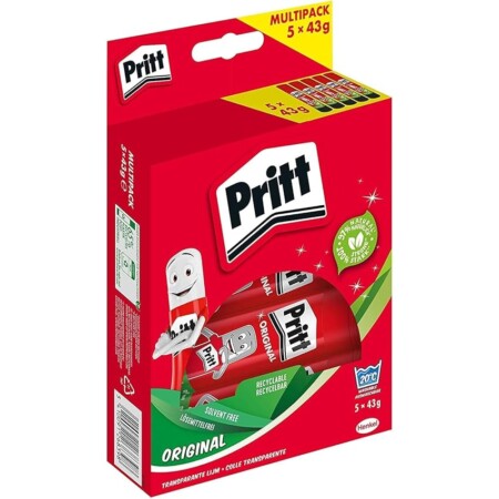 offerta a tempo: pritt colla stick 5 x 43 gr, colla per bambini sicura e affidabile — 15% da 14,99 € a 12,69 €