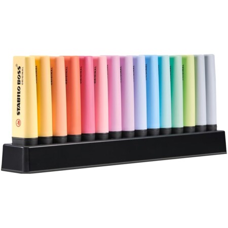 offerta a tempo: stabilo boss original pastel evidenziatore desk set 15 evidenziatori pastel — 36% da 25,80 € a 16,59 €