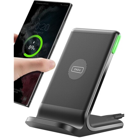 offerta a tempo: caricatore wireless, iniu 15w certificato qi ricarica rapida wireless phone charger — 23% da 21,99 € a 16,99 €