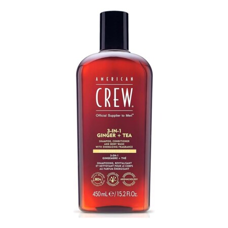 offerta a tempo: american crew 3 in 1 ginger + tea, shampoo balsamo e gel doccia uomo — 24% da 20,08 € a 15,25 €
