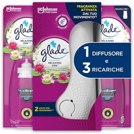 offerta a tempo: glade sense & spray profumatore per ambienti con oli essenziali e sensore di movimento — 38% da 14,57 € a 8,99 €