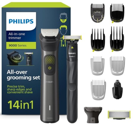 offerta a tempo: philips series 9000 14 in 1 rifinitore + oneblade, rifinitura precisa — 35% da 122,24 € a 79,99 €