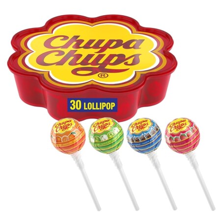 offerta a tempo: chupa chups margherita, box regalo con 30 lollipop gusti assortiti frutta e cola — 28% da 8,99 € a 6,49 €