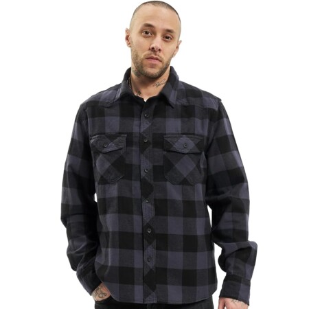 offerta a tempo: brandit check shirt long sleeve, uomo — 39% da 44,90 € a 27,54 €
