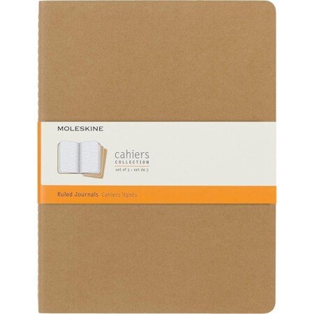 offerta a tempo: moleskine cahier journal set 3 quaderni a righe, xl — 25% da 21,90 € a 16,49 €
