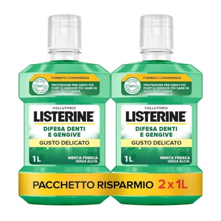 offerta a tempo: listerine collutorio difesa denti e gengive gusto delicato di menta fresca — 29% da 14,99 € a 10,71 €