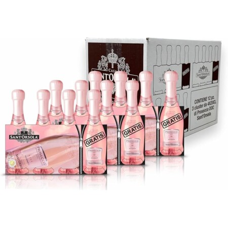 offerta a tempo: casa sant'orsola mini bottiglie prosecco d.o.c. rosè millesimato extra dry — 15% da 34,90 € a 29,55 €