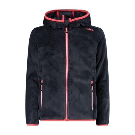 offerta a tempo: cmp giacca kid g con cappuccio fisso, titanio red fluo — 35% da 45,95 € a 29,99 €