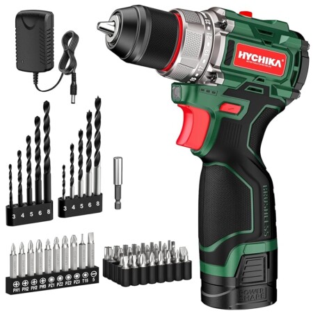 offerta a tempo: hychika trapano avvitatore batteria, motore senza spazzole — 15% da 59,99 € a 50,99 €