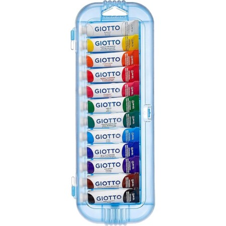offerta a tempo: giotto tempera extra fine, astuccio da 12 tempere in tubetto — 27% da 11,90 € a 8,72 €
