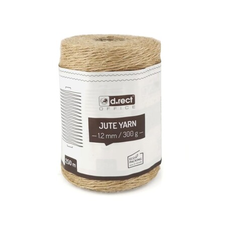 offerta a tempo: d.rect corda in juta | rotolo da 250m, 1,2mm | cordone juta | prodotto naturale per: la casa — 32% da 10,45 € a 7,09 €