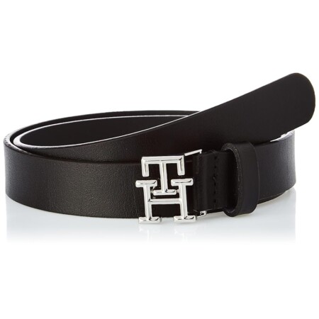 offerta a tempo: tommy hilfiger donna cintura th logo 2.5 cintura in pelle, nero (black) — 40% da 54,90 € a 33,19 €