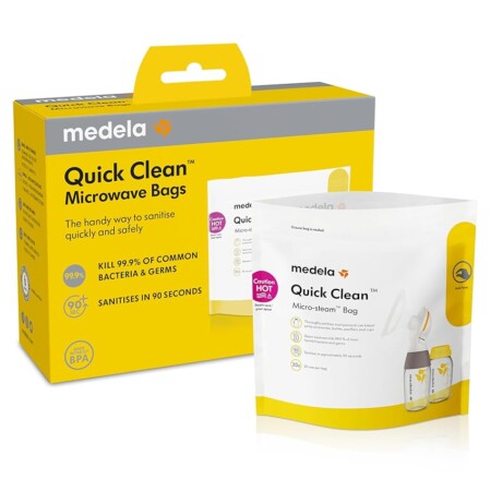 offerta a tempo: medela quick clean microwave bags fast and convenient cleaning of breast pump parts or accessories — 35% da 15,43 € a 9,99 €