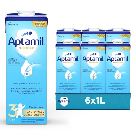 offerta a tempo: aptamil 3 – latte di crescita liquido per bambini dai 12 mesi — 40% da 16,74 € a 9,99 €