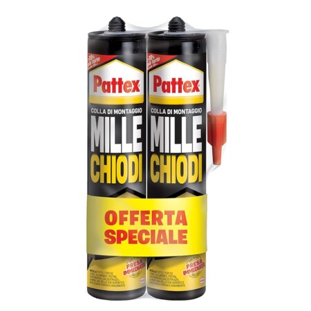 offerta a tempo: pattex millechiodi forte & rapido, adesivo di montaggio extra forte che sostituisce — 30% da 19,90 € a 13,99 €