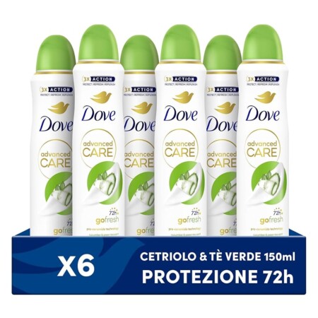 offerta a tempo: dove deodorante spray advanced care go fresh cetriolo e té verde — 25% da 25,74 € a 19,35 €