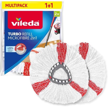offerta a tempo: vileda turbo 2in1 fiocco ricambio, confezione da 2 — 27% da 16,90 € a 12,29 €