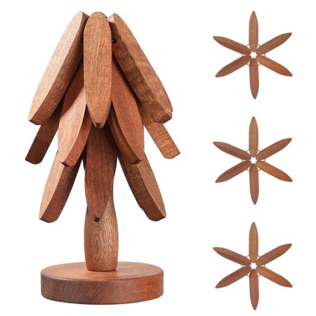 offerta a tempo: set di 3 sottopentola in legno — 50% da 19,99 € a 9,99 €
