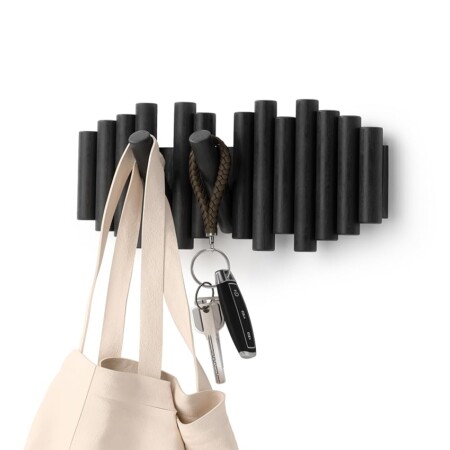 offerta a tempo: umbra picket appendiabiti da parete con 5 ganci ribaltabili, pino — 31% da 50,00 € a 34,69 €