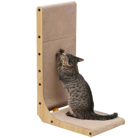 offerta a tempo: fukumaru tiragraffi per gatti, tiragraffi verticale a forma di l alto 68 cm — 15% da 32,79 € a 27,71 €