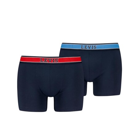 offerta a tempo: levi's cotone organico colleagic boxer briefs, navy red combo — 29% da 27,99 € a 19,79 €