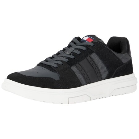 offerta a tempo: tommy jeans uomo sneakers brooklyn in pelle scamosciata, nero (black) — 21% da 99,90 € a 78,95 €