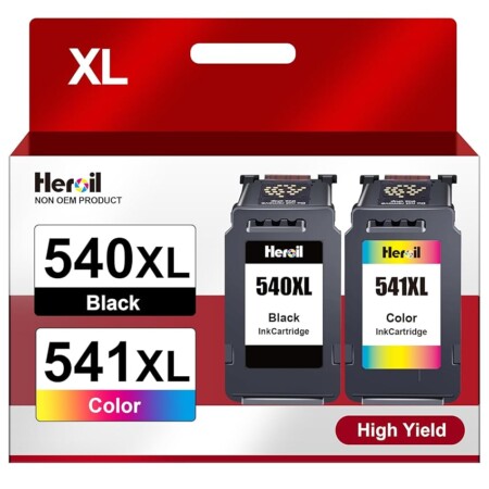 offerta a tempo: heroil pg540 xl nero cl541 xl colore cartucce d'inchiostro sostituzione per canon 540 pg — 38% da 59,99 € a 37,32 €