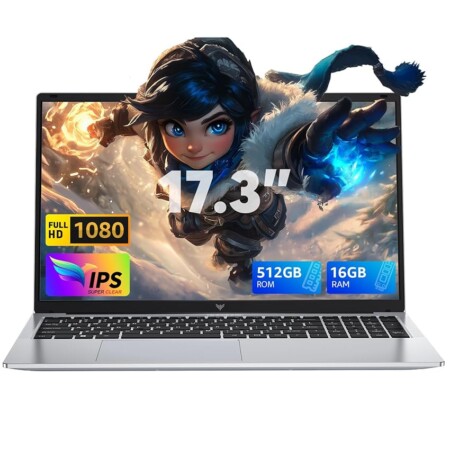 offerta a tempo: acemagic 17,3 pollici pc portatile,16gb ddr4 ram 512gb ssd,alder lake n97,fino a 3,6 ghz,1920 * 1080 ips full hd,wifi,apertura e chiusura 180° — 13% da 399,90 € a 349,90 €