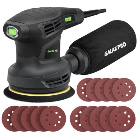 offerta a tempo: galax pro levigatrice orbitale, 280w 6 velocità variabili 6000 — 24% da 39,99 € a 30,39 €