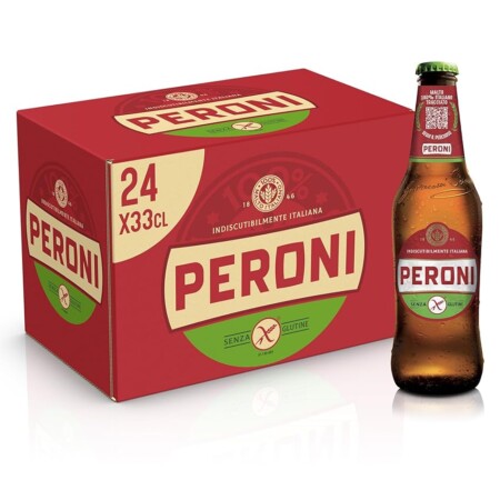 offerta a tempo: peroni birra senza glutine, cassa birra con 24 birre in bottiglia da 33 cl — 21% da 29,99 € a 23,69 €