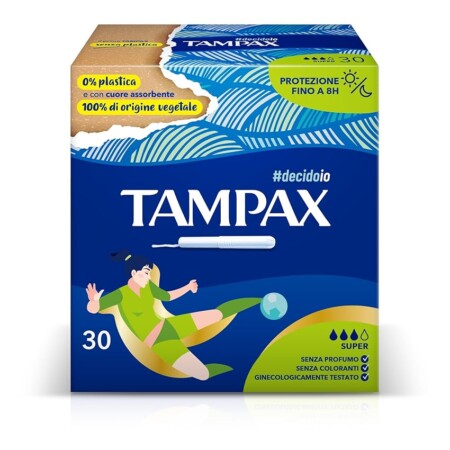 offerta a tempo: tampax blue box super, tamponi con applicatore — 16% da 4,99 € a 4,19 €