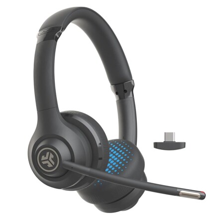 offerta a tempo: jlab go work cuffie wireless di seconda generazione con microfono – 55+ playtime bluetooth o usb — 25% da 59,99 € a 44,99 €