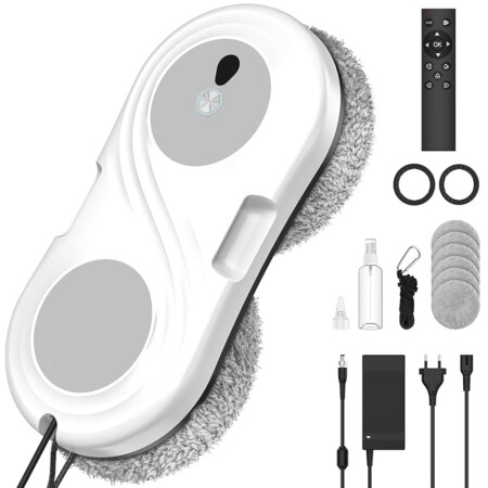 offerta a tempo: swbsll robot lavavetri, 8000pa robot lavavetri finestre con doppio spray d'acqua,telecomando — 10% da 129,99 € a 116,99 €