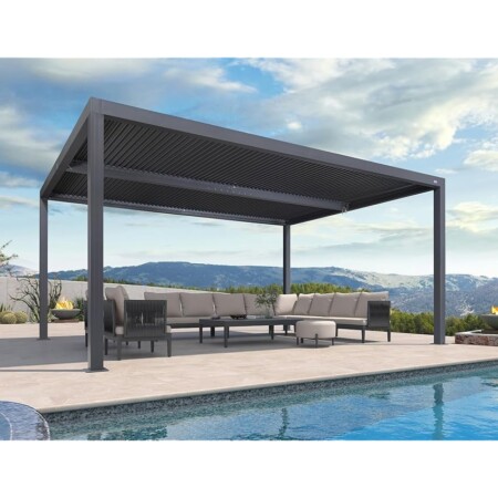 offerta a tempo: purple leaf pergola bioclimatica 4,8 x 3,68 m pergolato da giardino lame orientabili area 17,66 — 10% da 3.498,00 € a 3.133,00 €