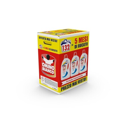 offerta a tempo: omino bianco detersivo lavatrice igienizzante liquido 132 lavaggi — 47% da 18,99 € a 9,99 €