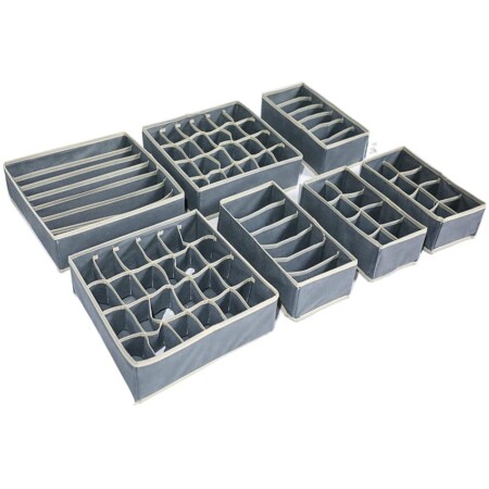 offerta a tempo: set di 7 organizer per biancheria per cassetti — 40% da 19,99 € a 11,99 €