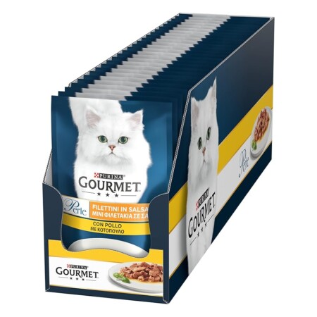 offerta a tempo: purina gourmet perle filettini in salsa cibo umido per gatti con pollo — 30% da 19,49 € a 13,69 €