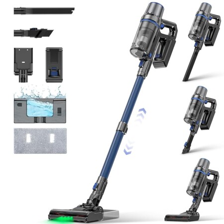 offerta a tempo: aspirapolvere / lavapavimenti senza fili 2 in 1 — 57% da 129,00 € a 56,00 €