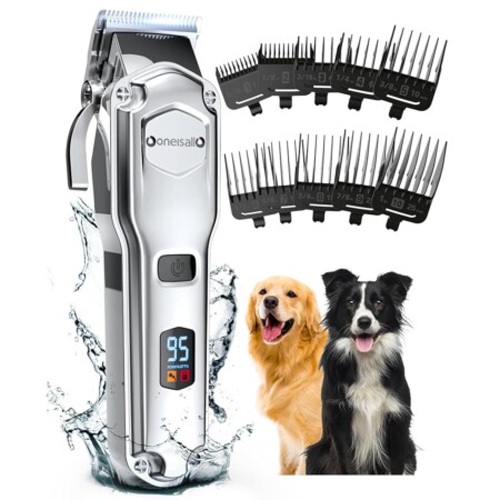 offerta a tempo: oneisall tosatrice per cani pelo lungo professionale, ipx7 impermeabile rasoio per — 16% da 49,99 € a 41,99 €