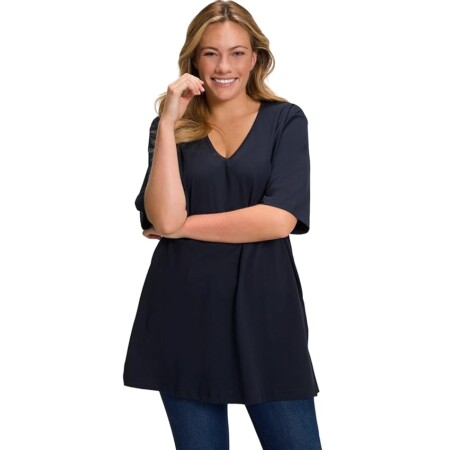 offerta a tempo: ulla popken maglietta basic, scollo a v — 15% da 15,99 € a 13,59 €