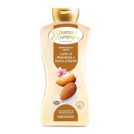offerta a tempo: spuma di sciampagna bagnodoccia crema idratante latte di mandorla e burro di karitè — 37% da 2,99 € a 1,89 €