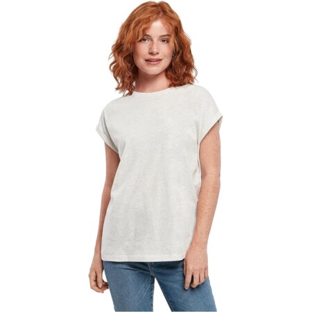 offerta a tempo: urban classics t shirt da donna con manica arrotolata, maglietta a maniche corte da donna in cotone — 8% da 11,90 € a 10,99 €