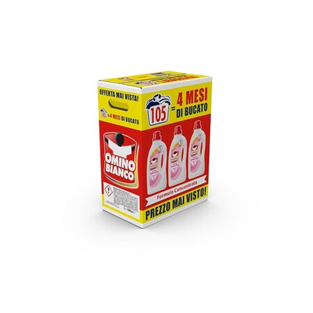 offerta a tempo: omino bianco detersivo lavatrice liquido 105 lavaggi — 47% da 17,99 € a 9,52 €