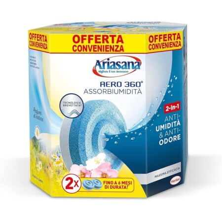 offerta a tempo: ariasana 2 ricariche assorbi umidità — 46% da 11,99 € a 6,49 €