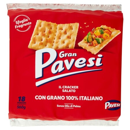 offerta a tempo: gran pavesi cracker salati 18 pacchetti — 29% da 2,25 € a 1,59 €