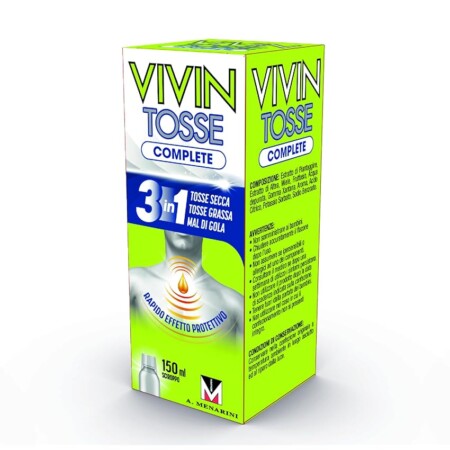 offerta a tempo: vivin tosse complete sciroppo per mal di gola 150ml — 51% da 11,90 € a 5,81 €