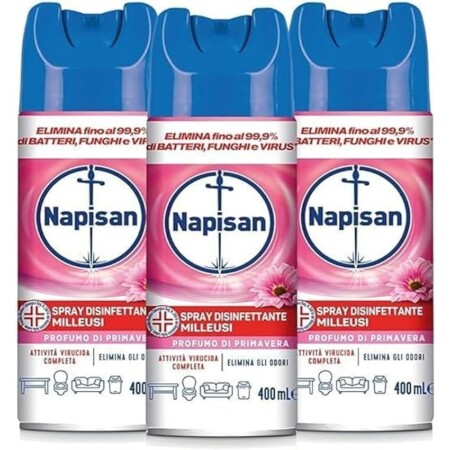 offerta a tempo: napisan spray disinfettante milleusi, disinfettante spray per tessuti e superfici — 34% da 15,89 € a 10,50 €