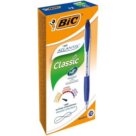 offerta a tempo: bic 12 penne blu a sfera — 47% da 14,61 € a 7,79 €
