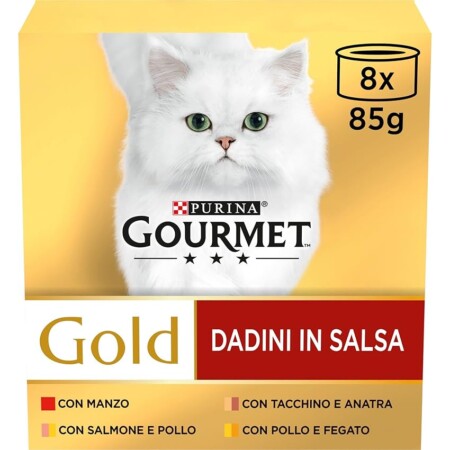 offerta a tempo: gourmet gold cibo umido per gatti adulti dadini in salsa con manzo — 23% da 64,99 € a 49,99 €