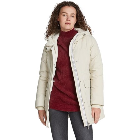 offerta a tempo: tommy jeans donna parka con cappuccio, avorio (newsprint) — 28% da 279,90 € a 202,33 €
